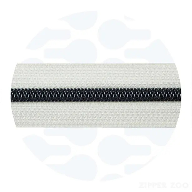 Cerniera continua 1 m - Off White - Canna di fucile