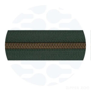 Cerniera continua 1 m - Sage Green - Ottone antico