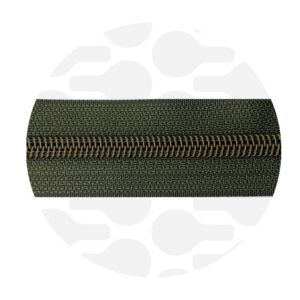 Cerniera continua 1 m - Army Green - Ottone antico