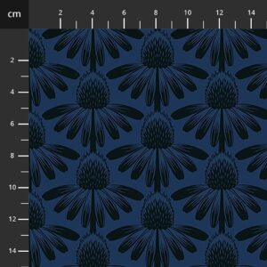 Cotone americano - Indelible - Blu notte - scampolo 8 x 112 cm