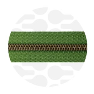 Cerniera continua 1 m - Woodland Green - Ottone antico