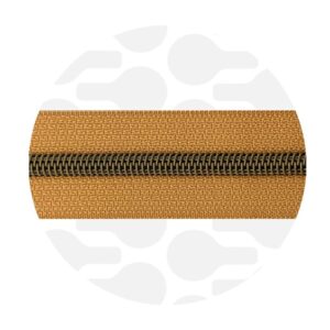 Cerniera continua 1 m - Camel brown - Ottone antico