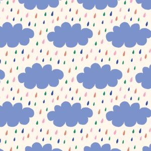 Cotone americano organico - Wild Garden - Pioggia arcobaleno